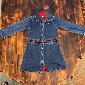 4T Baby Girl Denim Button Up Tommy Hilfiger Dress